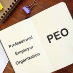 employee leasing peo printed on notebook